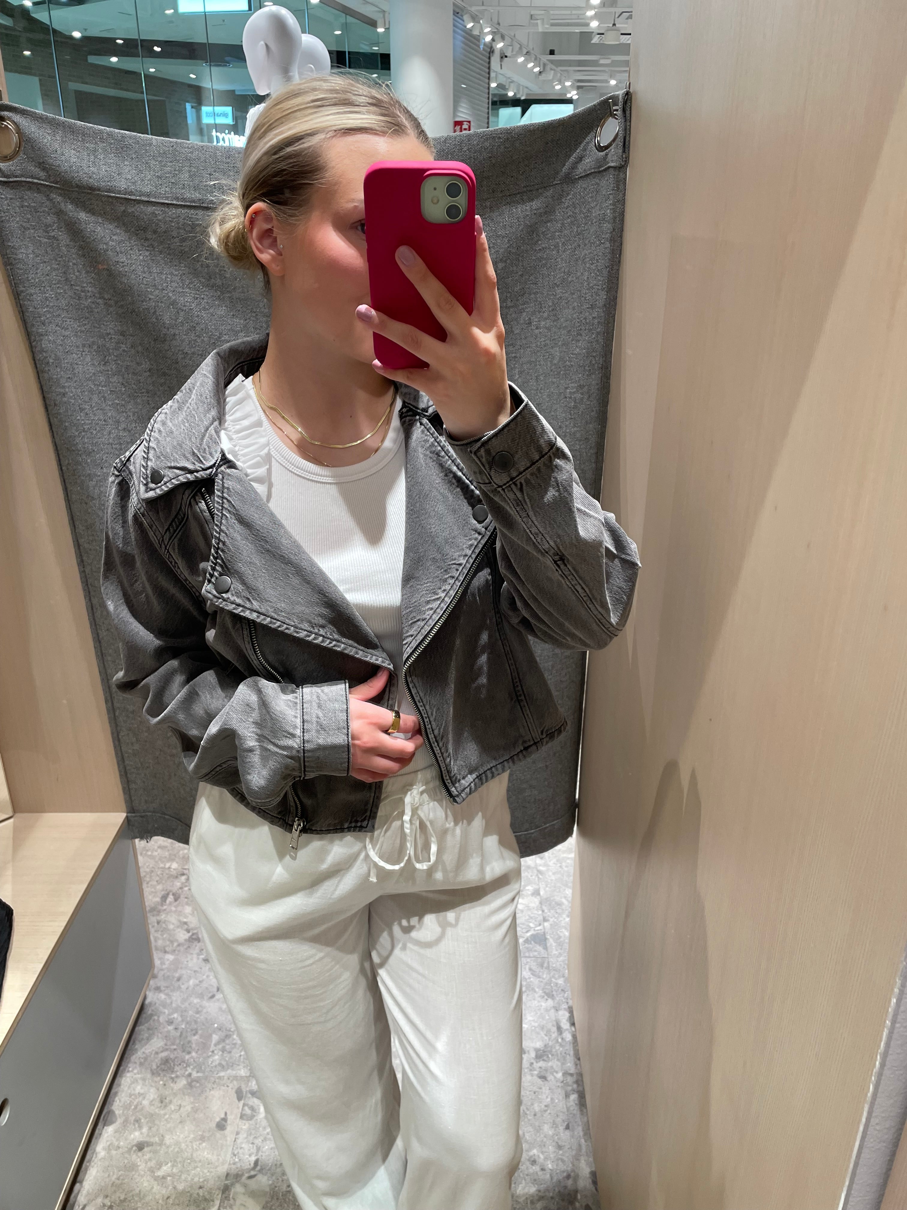 VIKIKI Biker - Medium Grey Denim